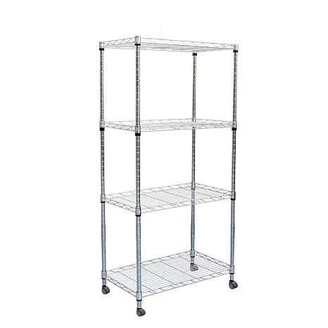 Mind Reader Alloy Collection Metal Adjustable 4 Tier Industrial