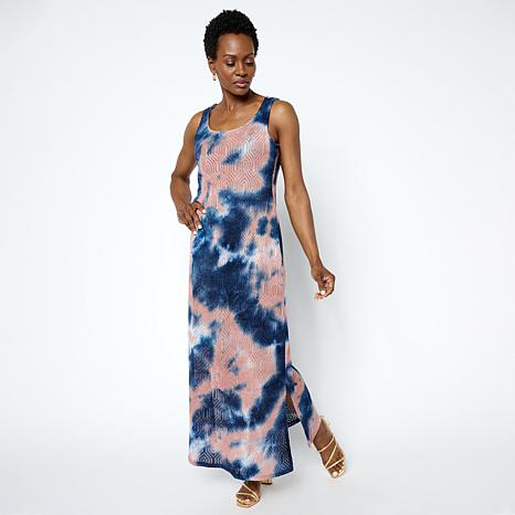 $39.95, Was $54.95, 27% Off! Nina Leonard Sleeveless Crochet Knit Maxi Dress dealfomo