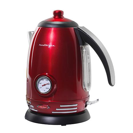 Haden Heritage 1.7 Liter Stainless Steel Electric Tea Kettle - Black / Chrome