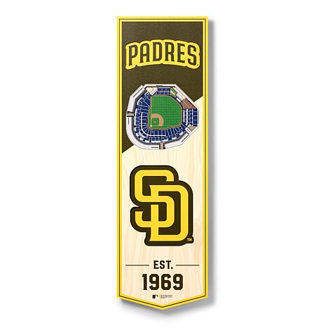 YouTheFan MLB San Diego Padres Wooden 8 in. x 32 in. 3D Stadium