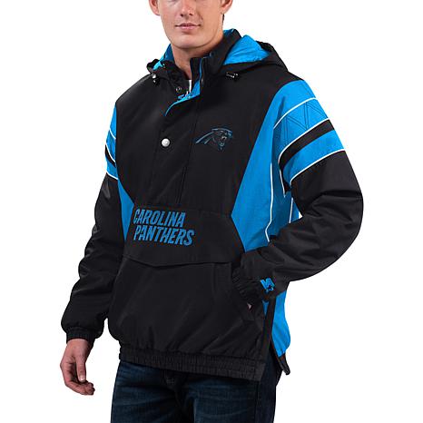 Carolina Panthers Starter Thursday Night Gridiron Raglan Half-Zip Hooded  Jacket - White/Black