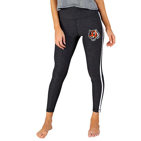 NFL Team Apparel Women's Cincinnati Bengals Black Fraction Leggings