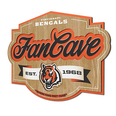 Cincinnati Bengals 24'' x 24'' Distressed Logo Cutout Sign