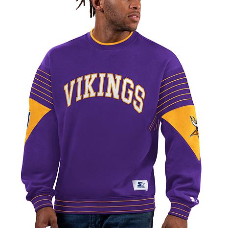 Football Fan Shop Officially Licensed NFL Crew-Neck Sweatshirt by Starter - Vikings