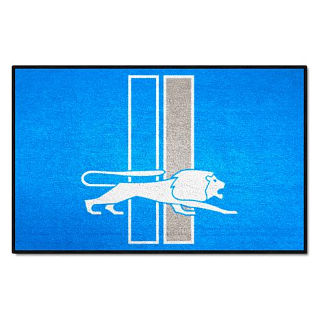 Officially Licensed NFL Detroit Lions 27 Round Rug w/Vintage Logo