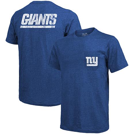 Men's Fanatics Branded Heathered Gray/Royal New York Giants Tri