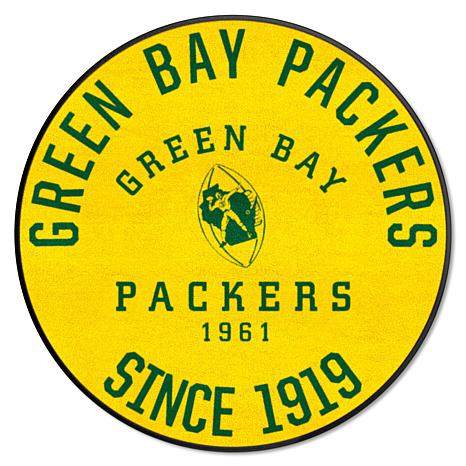 Packers Heritage Logo Round Wood Sign