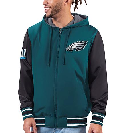 Tommy Hilfiger Black Philadelphia Eagles Full-zip Varsity Jacket