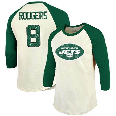 Officially Licensed NFL New York Jets Men's Aaron Rodgers Raglan Shirt