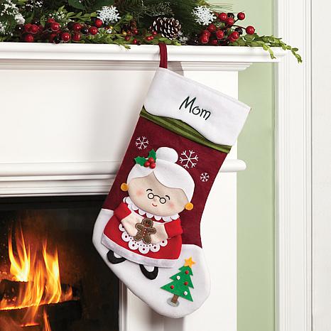 snow cap christmas stocking