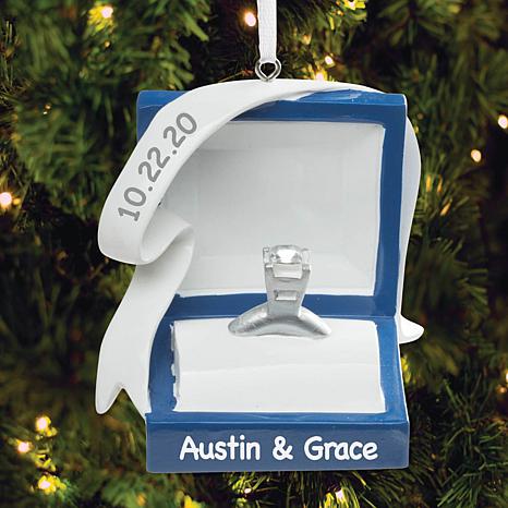 Personalized engagement on sale ring ornament