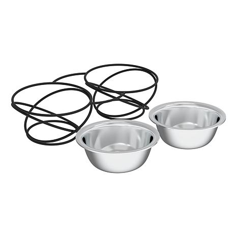 Pet Adobe Stainless Steel Elevated Pet Bowls - Stainless Steel - 20341498