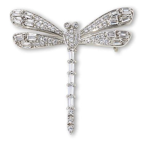 Radiance by Absolute™ 2.40ctw Simulated Diamond Dragonfly Pin/Pendant 