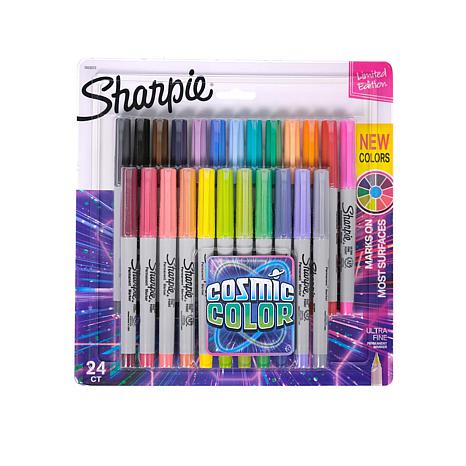 Sharpie Permanent Markers Ultra Fine Point Cosmic Color Limited Edition 24  Count