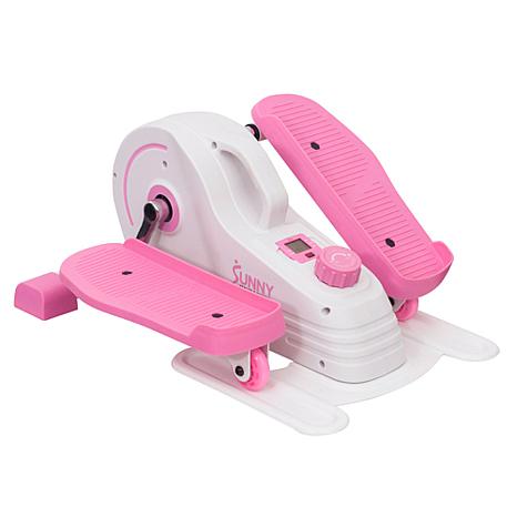 Sunny Health Fitness Pink Under Desk Elliptical Machine