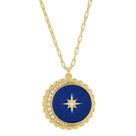 tai jewelry moon and star charm necklace