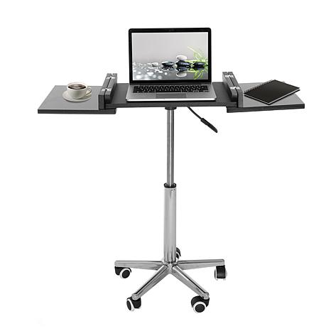 techni mobili graphite folding table laptop cart