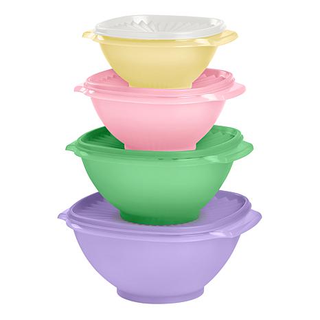 Tupperware® 8-piece Heritage Sheer Square Bowl Set Tupperware® 8-piece Heritage Sheer Square Bowl Set