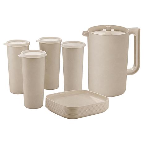 Tupperware® 9-piece Patio Party Pitcher, Tumbler and Plate Set | HSN