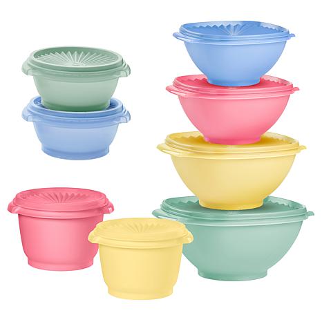  16-Piece Tupperware Heritage Square & Round Bowl Set