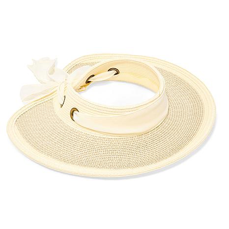 Vince Camuto Tie Back Roll-Up Visor | HSN display picture 3