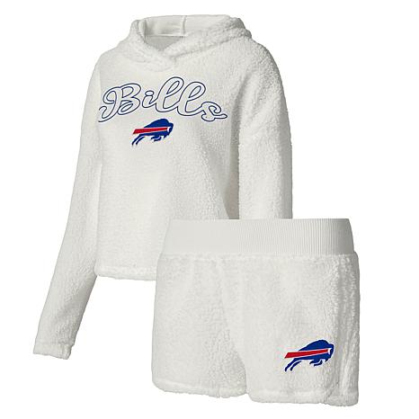 Women s Concepts Sport White Buffalo Bills Fluffy Pullover