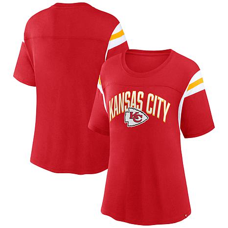 Women's Fanatics Branded Red Kansas City Chiefs Earned Stripes T-Shirt ...