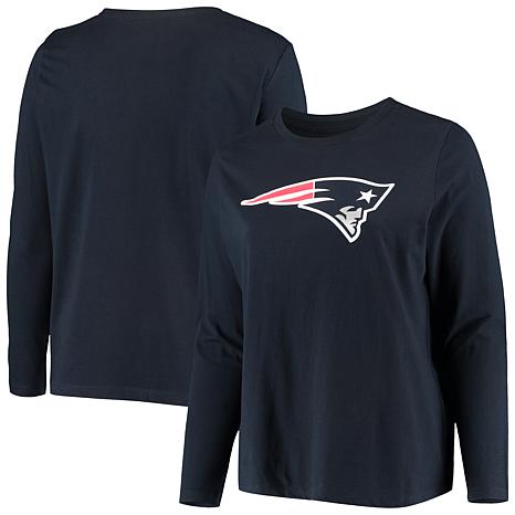 Women's Fanatics Navy New England Patriots Plus Size Primary Logo Long ...