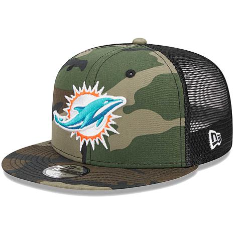 Youth New Era Camo Miami Dolphins Trucker 9FIFTY Snapback Hat