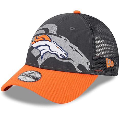 Youth Black/White Denver Broncos Structured Adjustable Hat