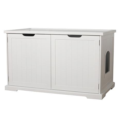 Large white deals storage bench