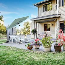 10' Auto-Tilt Patio Umbrella with Easy Crank - Dusty Green