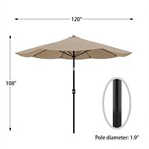10' Auto-Tilt Patio Umbrella with Easy Crank - Sand