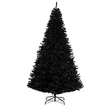 10’ Black  Christmas Tree with 950 Clear LED Lights