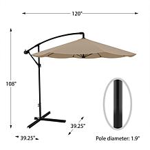 10' Hanging Cantilever Patio Umbrella - Sand