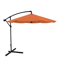10' Hanging Cantilever Patio Umbrella with Easy Crank - Terracotta