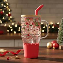 10 Strawberry Street Adria Hydration Tumbler, Christmas Ribbon