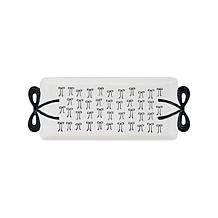 10 Strawberry Street Black Bow Serving Tray, Ribbon, Set of 2