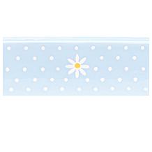 10 Strawberry Street Blue Daisy Polka Dot Rectangular Baker