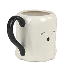 10 Strawberry Street Ceramic Halloween Ghost Mug 4-Pack