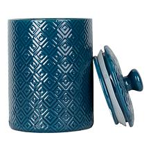 10 Strawberry Street Diamond 3-Piece Canister Set, Blue