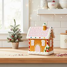 10 Strawberry Street Gingerbread Cottage Canister