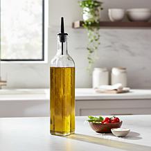 10 Strawberry Street Glass Oil & Vinegar Bottles,  Clear Spring Sprig