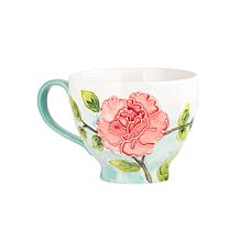 10 Strawberry Street Petaluxe Mug, Peonies, Set of 4