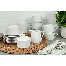 10 Strawberry Street Simply White 45-Piece Round Dinnerware Set