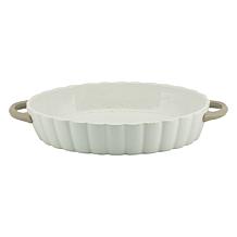 10 Strawberry Street Stoneware Bakers, Set of 2, White