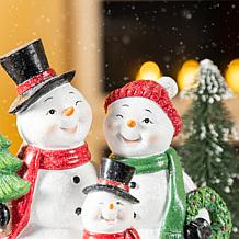 10.25"H Christmas Resin Snowman Family Table Decor