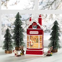10.5" Lighted Santa's Workshop Water Globe