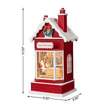 10.5" Lighted Santa's Workshop Water Globe