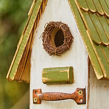 10.5"H Distressed Solid Wood Pigeon Loft Outdoor Garden Birdhouse